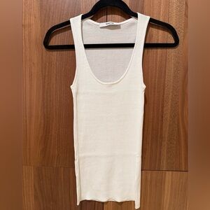 Thakoon Ivory Ribbed Tank Top
